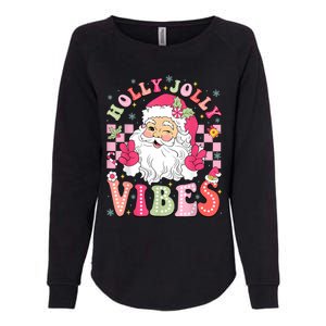 Groovy Cute Santa Claus Christmas Vibes Xmas Women Girl Womens California Wash Sweatshirt