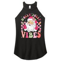 Groovy Cute Santa Claus Christmas Vibes Xmas Women Girl Women's Perfect Tri Rocker Tank