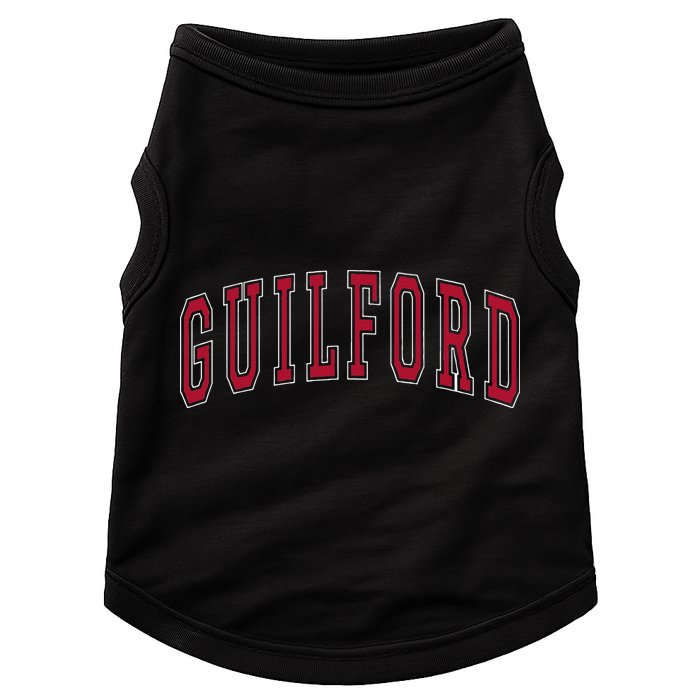 Guilford Connecticut Souvenir College Style Red Text Doggie Tank