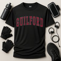 Guilford Connecticut Souvenir College Style Red Text Cooling Performance Crew T-Shirt