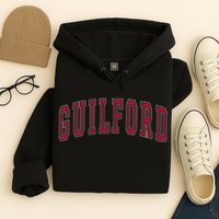 Guilford Connecticut Souvenir College Style Red Text Hoodie