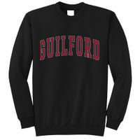 Guilford Connecticut Souvenir College Style Red Text Sweatshirt