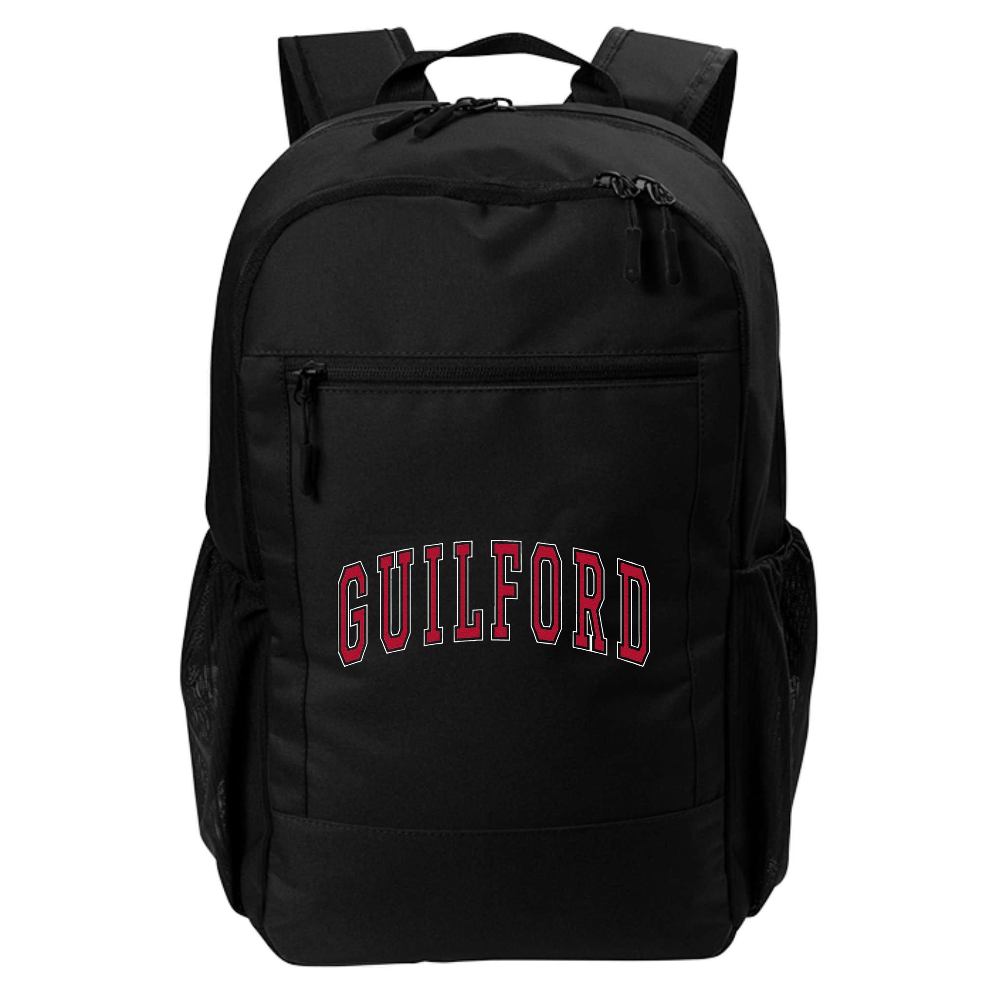 Guilford Connecticut Souvenir College Style Red Text Backpack