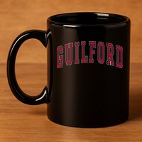Guilford Connecticut Souvenir College Style Red Text 11oz C Handle Ceramic Mug