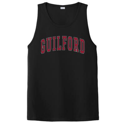 Guilford Connecticut Souvenir College Style Red Text PosiCharge Competitor Tank