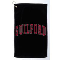 Guilford Connecticut Souvenir College Style Red Text Golf Towel