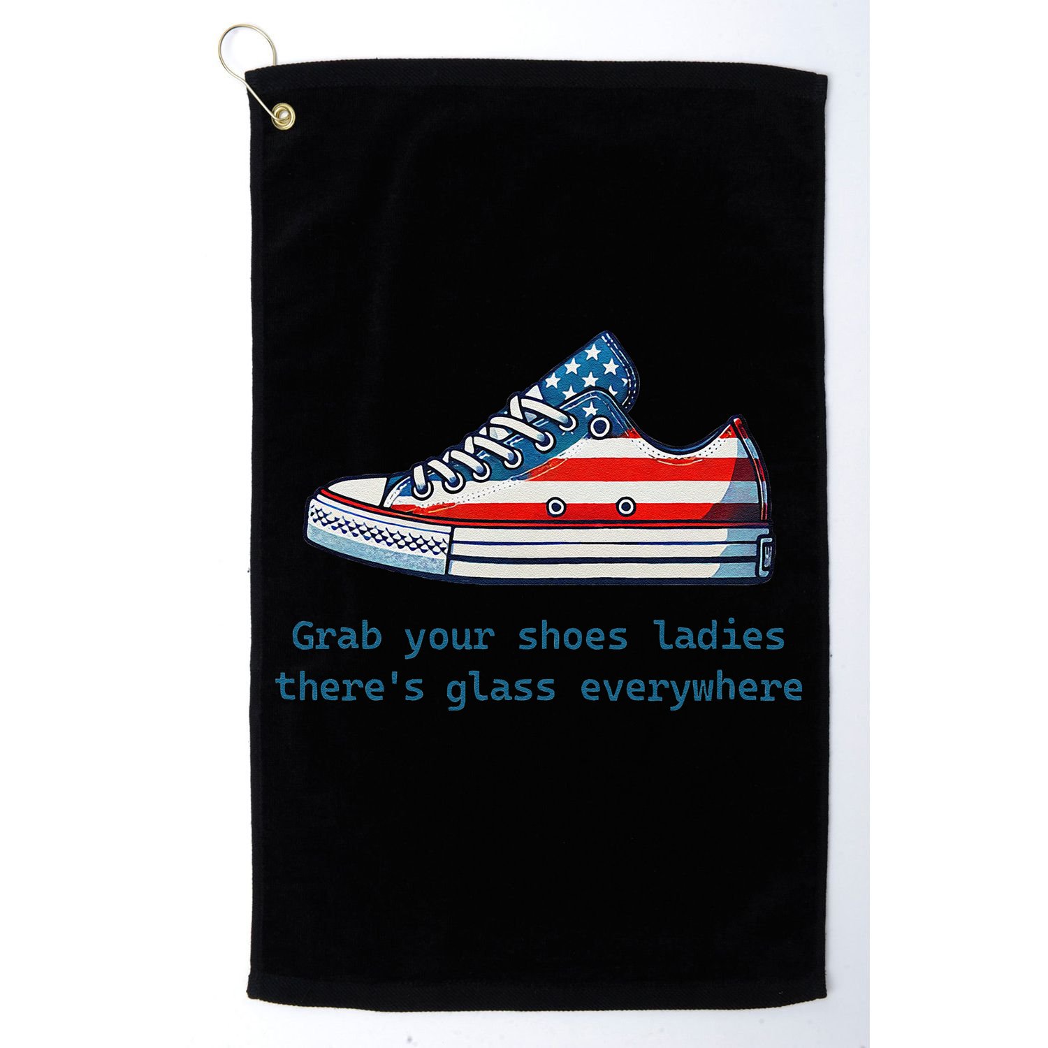 Glass Ceiling Shoe First Woman President Kamala Harris Golf Towel