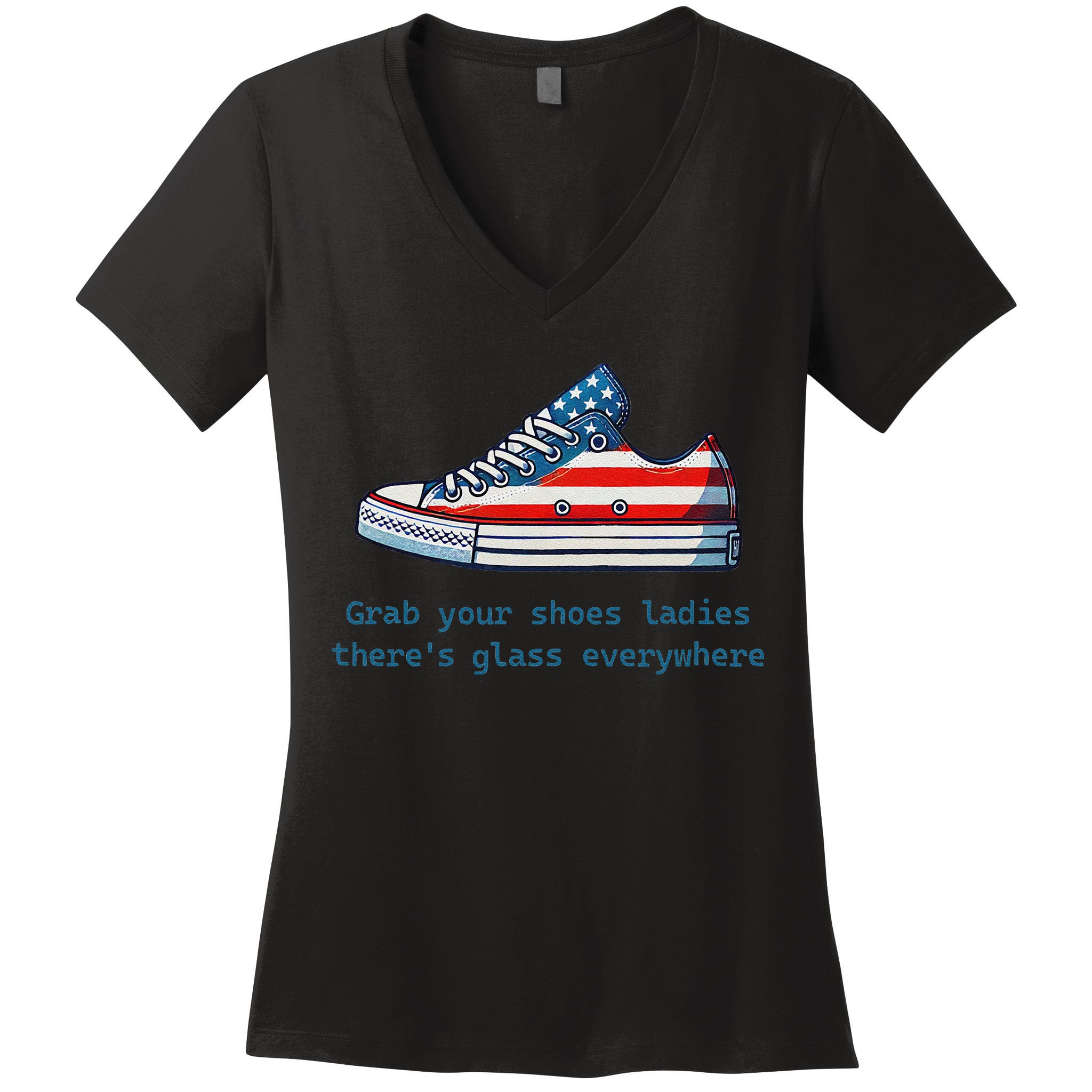 Glass Ceiling Shoe First Woman President Kamala Harris Women's V-Neck T-Shirt
