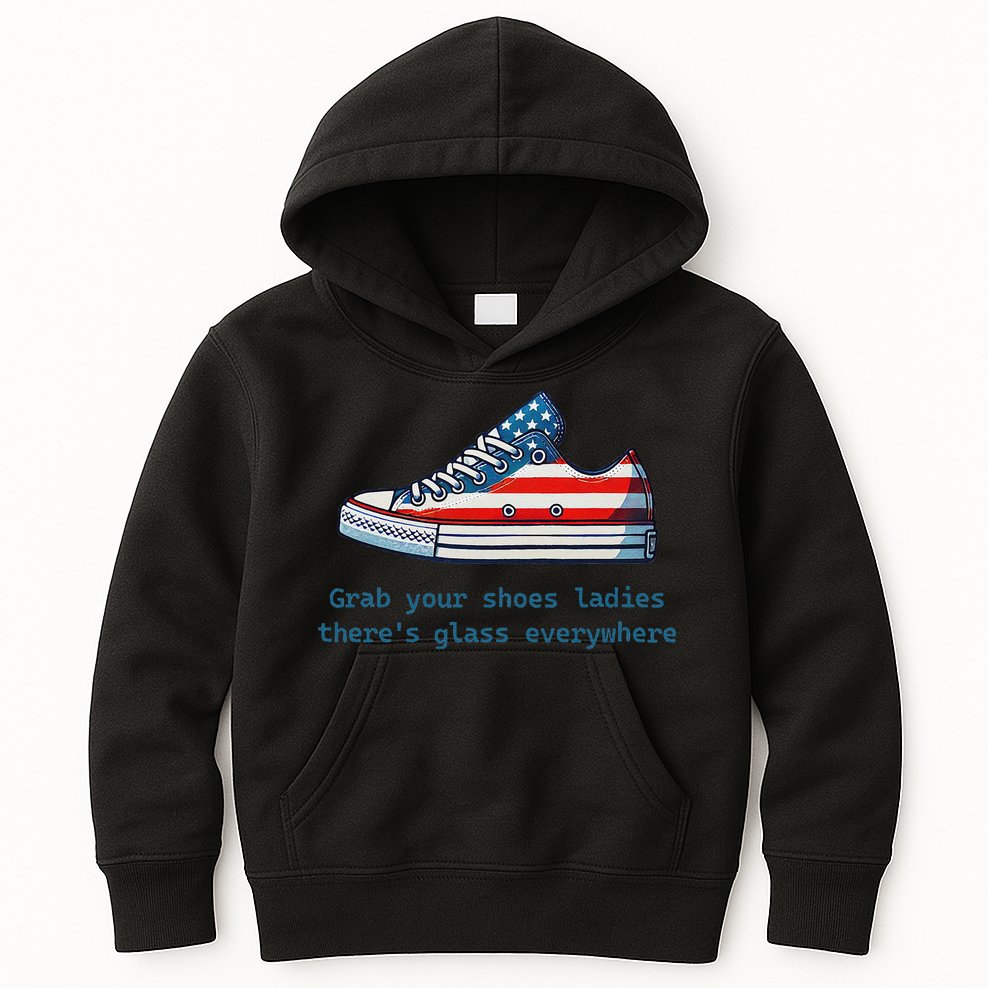Glass Ceiling Shoe First Woman President Kamala Harris Kids Hoodie
