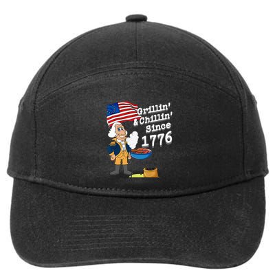 Grillin & Chillin Since 1776 July 4th Independence 7-Panel Snapback Hat