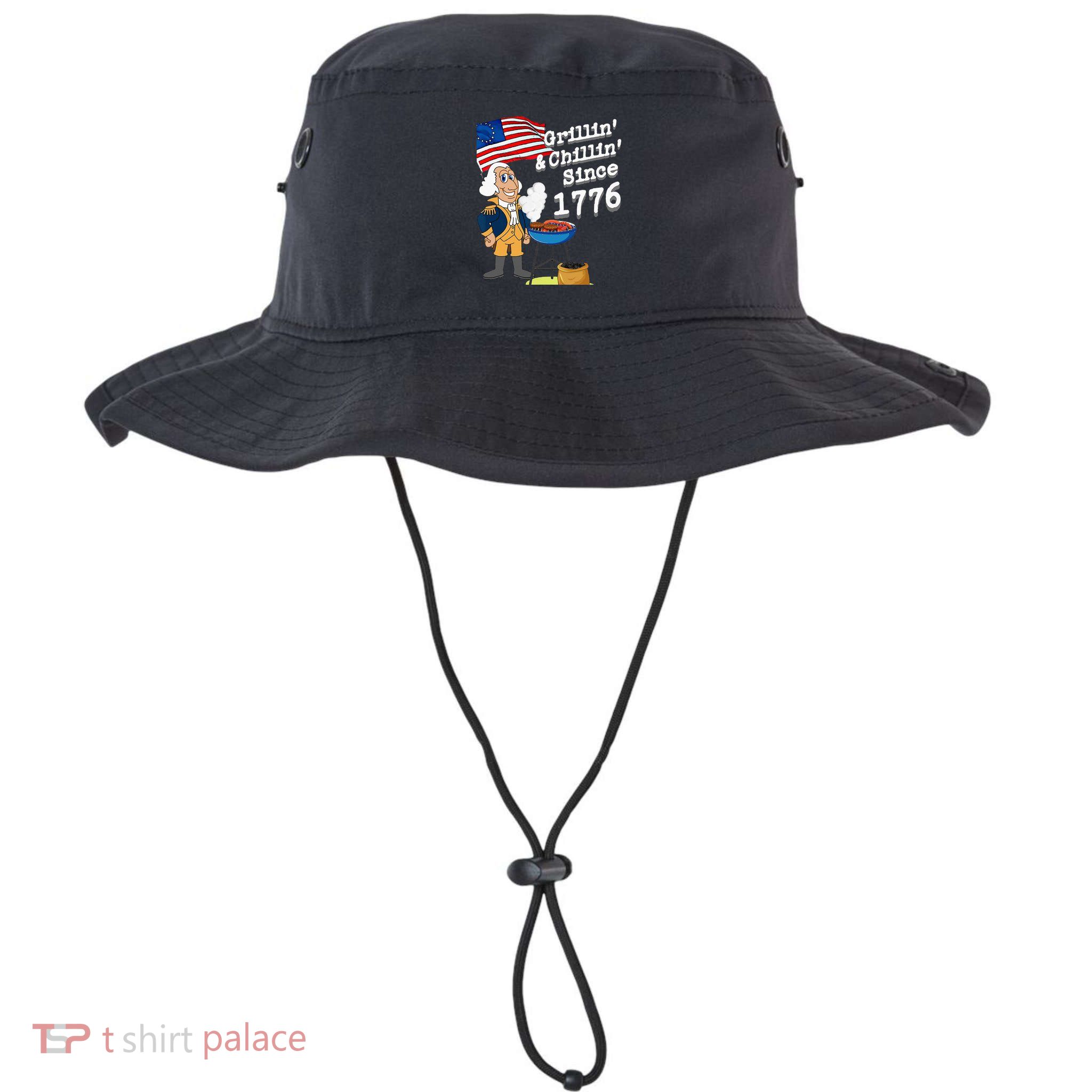 Grillin & Chillin Since 1776 July 4th Independence Bucket Hat