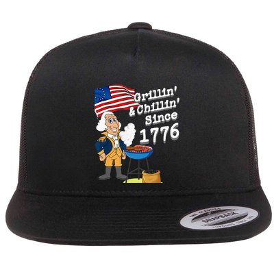 Grillin & Chillin Since 1776 July 4th Independence Flatbill Hat
