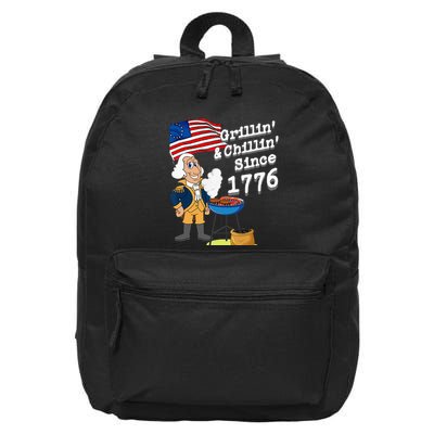Grillin & Chillin Since 1776 July 4th Independence 16 in Basic Backpack