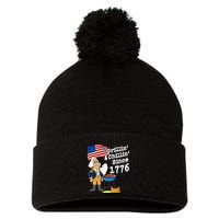 Grillin & Chillin Since 1776 July 4th Independence Pom Pom 12in Knit Beanie