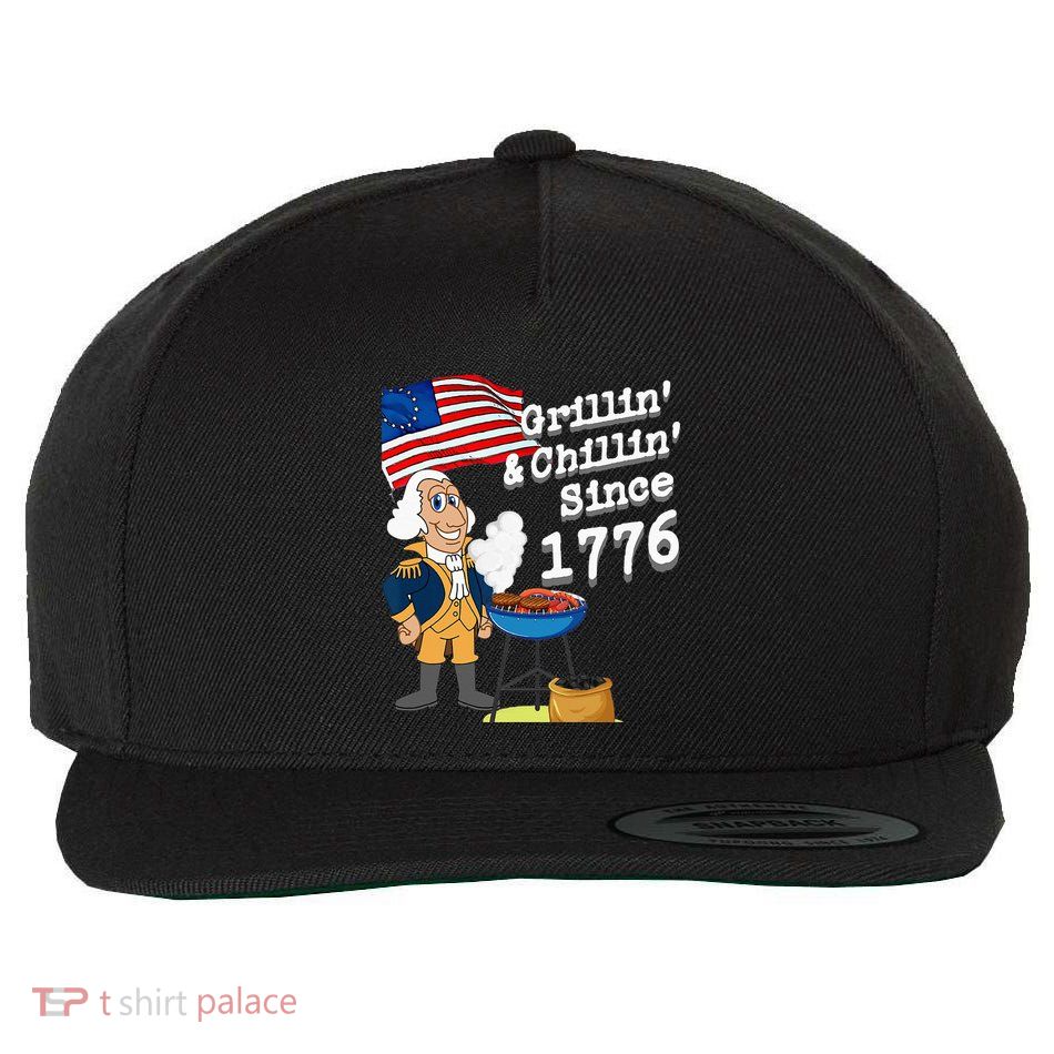 Grillin & Chillin Since 1776 July 4th Independence Wool Snapback Cap
