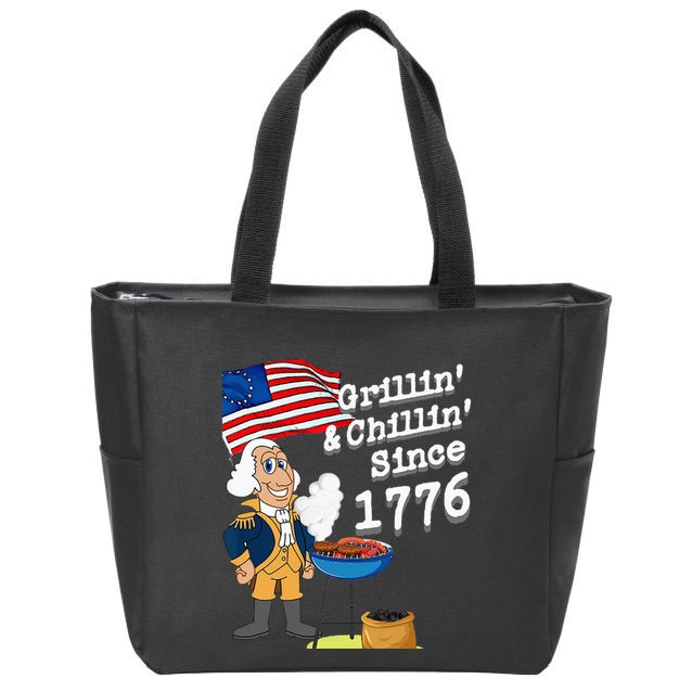 Grillin & Chillin Since 1776 July 4th Independence Zip Tote Bag