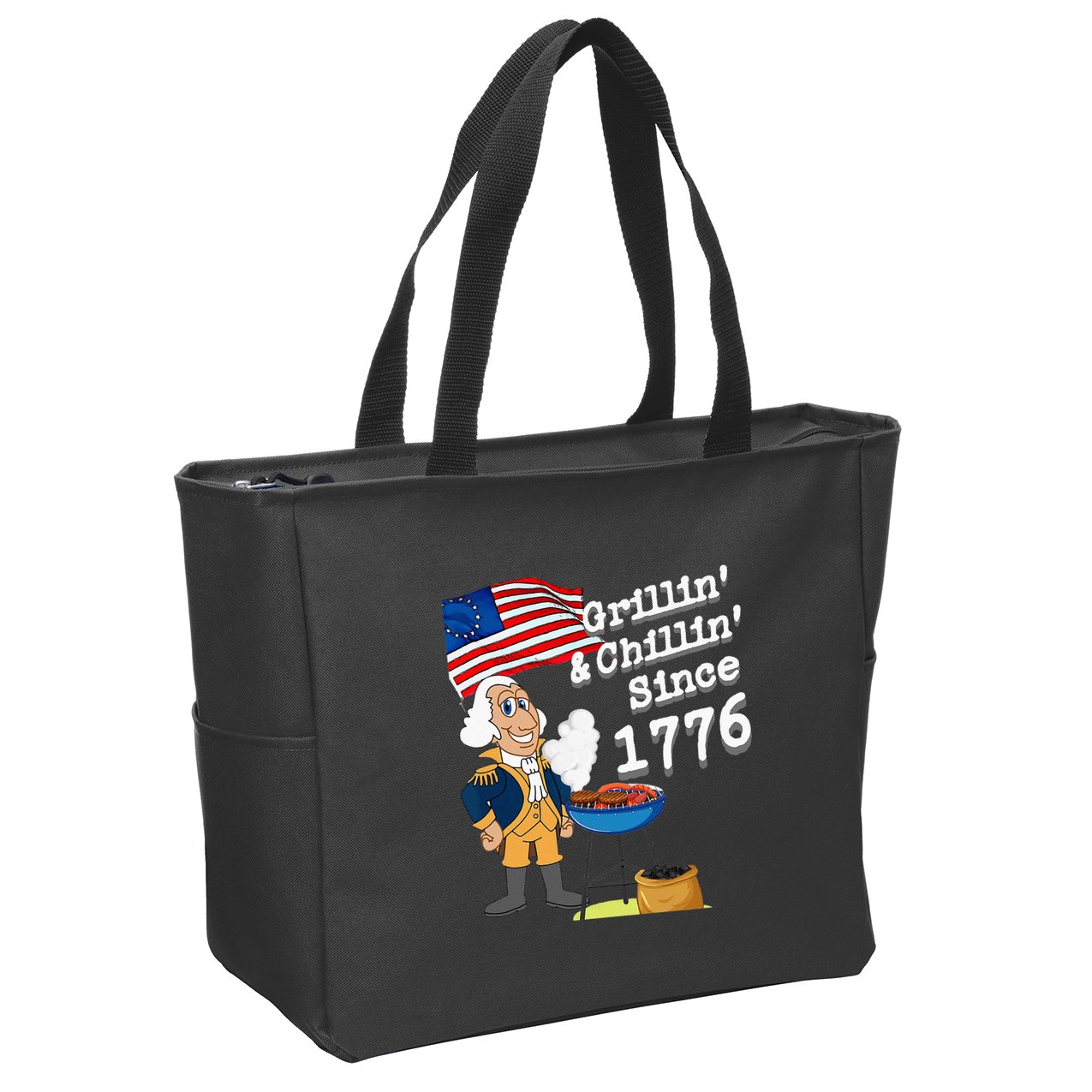 Grillin & Chillin Since 1776 July 4th Independence Zip Tote Bag