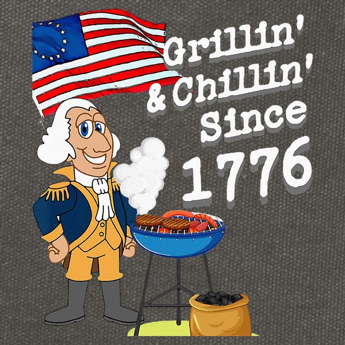 Grillin & Chillin Since 1776 July 4th Independence Cotton Canvas Backpack