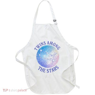 Gemini Constellation Star Map Astrology Horoscope Celestial Full-Length Apron With Pockets