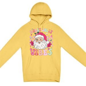 Groovy Cute Santa Claus Christmas Vibes Xmas Gift Premium Pullover Hoodie