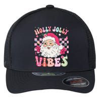 Groovy Cute Santa Claus Christmas Vibes Xmas Gift Flexfit Unipanel Trucker Cap