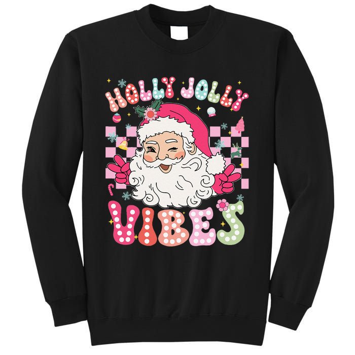 Groovy Cute Santa Claus Christmas Vibes Xmas Gift Sweatshirt