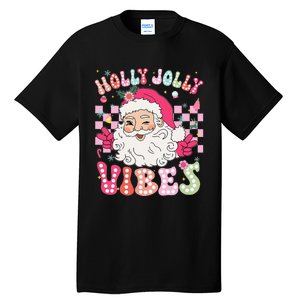 Groovy Cute Santa Claus Christmas Vibes Xmas Gift Tall T-Shirt