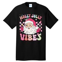 Groovy Cute Santa Claus Christmas Vibes Xmas Gift Tall T-Shirt