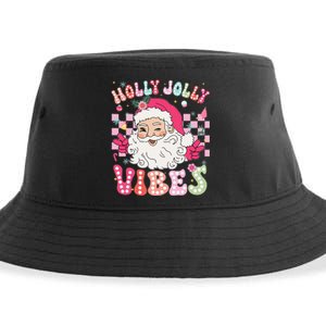 Groovy Cute Santa Claus Christmas Vibes Xmas Gift Sustainable Bucket Hat