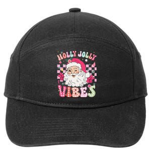 Groovy Cute Santa Claus Christmas Vibes Xmas Gift 7-Panel Snapback Hat