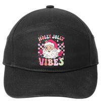 Groovy Cute Santa Claus Christmas Vibes Xmas Gift 7-Panel Snapback Hat