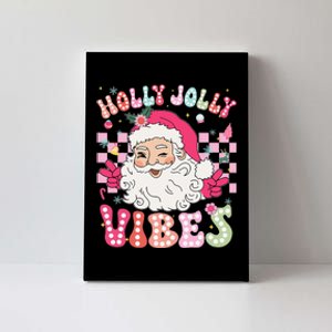 Groovy Cute Santa Claus Christmas Vibes Xmas Gift Canvas