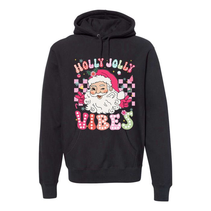 Groovy Cute Santa Claus Christmas Vibes Xmas Gift Premium Hoodie