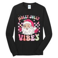 Groovy Cute Santa Claus Christmas Vibes Xmas Gift Tall Long Sleeve T-Shirt