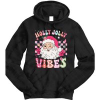 Groovy Cute Santa Claus Christmas Vibes Xmas Gift Tie Dye Hoodie