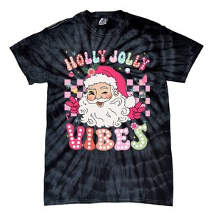 Groovy Cute Santa Claus Christmas Vibes Xmas Gift Tie-Dye T-Shirt