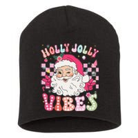 Groovy Cute Santa Claus Christmas Vibes Xmas Gift Short Acrylic Beanie