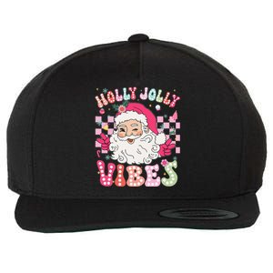 Groovy Cute Santa Claus Christmas Vibes Xmas Gift Wool Snapback Cap