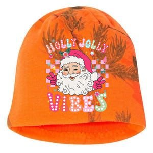 Groovy Cute Santa Claus Christmas Vibes Xmas Gift Kati - Camo Knit Beanie