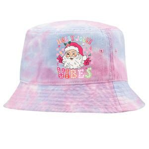 Groovy Cute Santa Claus Christmas Vibes Xmas Gift Tie-Dyed Bucket Hat