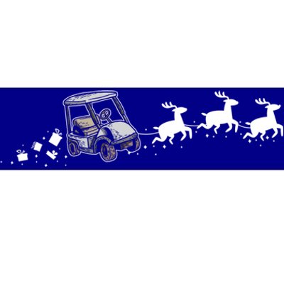 Golf Cart Santa Christmas Sleigh Funny Golf Cart Xmas Gift Bumper Sticker