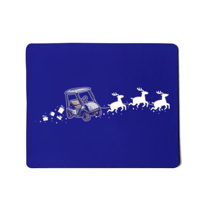 Golf Cart Santa Christmas Sleigh Funny Golf Cart Xmas Gift Mousepad