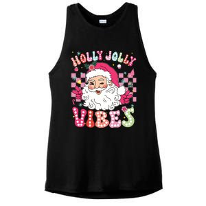 Groovy Cute Santa Claus Christmas Vibes Xmas Girl Ladies PosiCharge Tri-Blend Wicking Tank