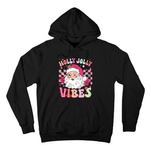 Groovy Cute Santa Claus Christmas Vibes Xmas Girl Hoodie