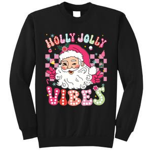 Groovy Cute Santa Claus Christmas Vibes Xmas Girl Sweatshirt