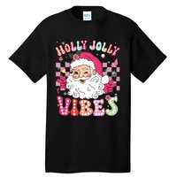 Groovy Cute Santa Claus Christmas Vibes Xmas Girl Tall T-Shirt