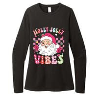 Groovy Cute Santa Claus Christmas Vibes Xmas Girl Womens CVC Long Sleeve Shirt