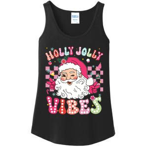 Groovy Cute Santa Claus Christmas Vibes Xmas Girl Ladies Essential Tank