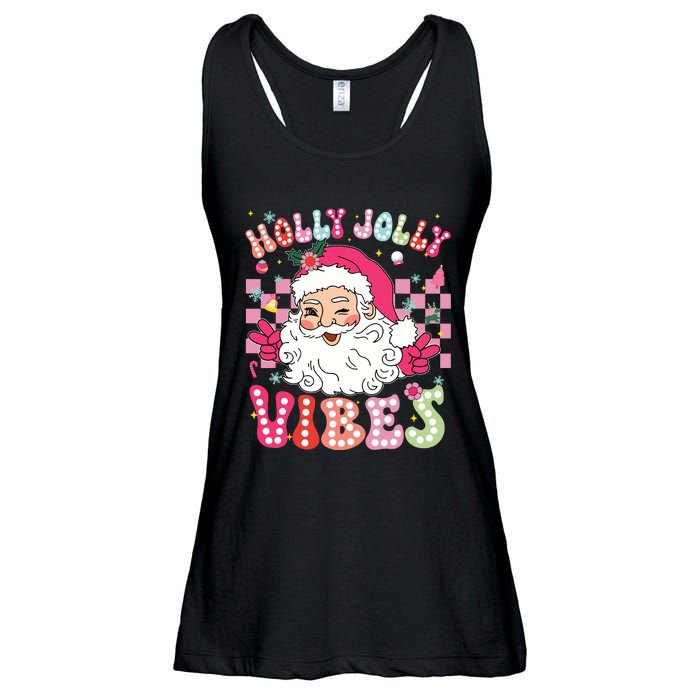 Groovy Cute Santa Claus Christmas Vibes Xmas Girl Ladies Essential Flowy Tank