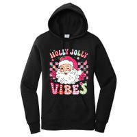 Groovy Cute Santa Claus Christmas Vibes Xmas Girl Women's Pullover Hoodie